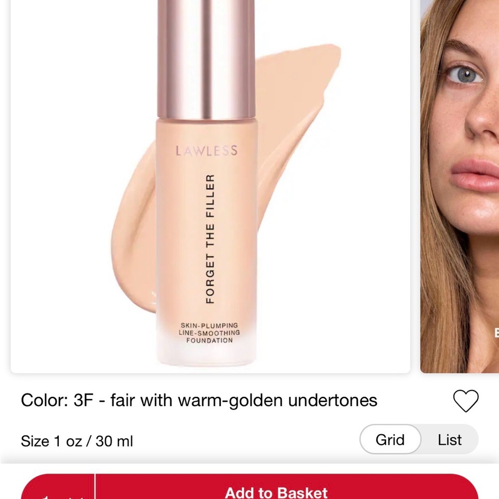 LAWLESS Forget the Filler Foundation in 3F